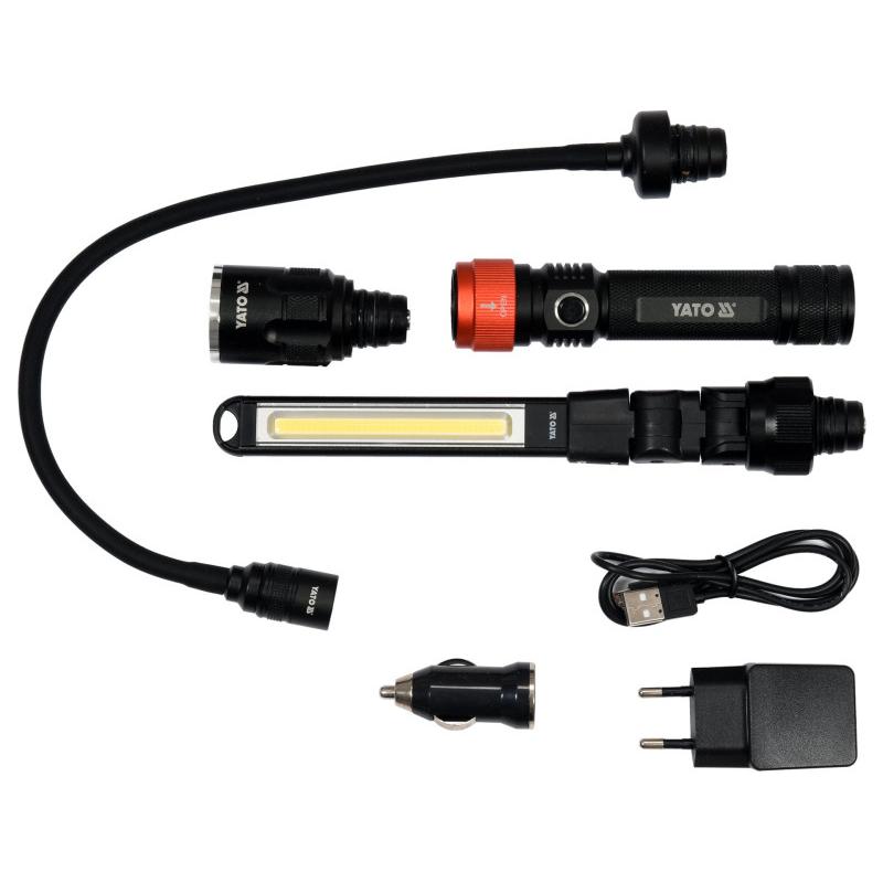 YATO Akkus LED lámpa 3 az 1-ben 380 lumen (YT-08521) YATO Akkus LED lámpa 3 az 1-ben 380 lumen (YT-08521)