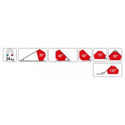 YATO Hegesztési munkadarabtartó mágnes 111 x 136 x 24 mm/34 kg (YT-0867)