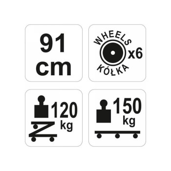 YATO Fekpad gurulós székké alakítható 910 mm (YT-08802) YATO Fekpad gurulós székké alakítható 910 mm (YT-08802)