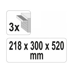 YATO Szerszámosláda fém 3 fiók (YT-08873)