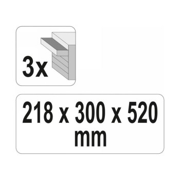 YATO Szerszámosláda fém 3 fiók (YT-08873)