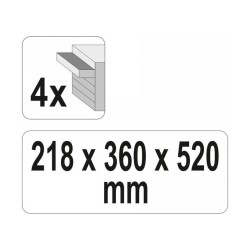 YATO Szerszámosláda fém 4 fiók (YT-08874)