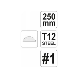 YATO Félkerek reszelő 250 mm / #1 durva (YT-6226)