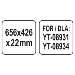 YATO Szerszámszekrény polc 656 x 426 x 22 mm (YT-08932) YATO Szerszámszekrény polc 656 x 426 x 22 mm (YT-08932)