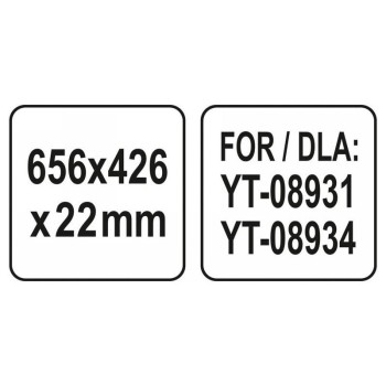 YATO Szerszámszekrény polc 656 x 426 x 22 mm (YT-08932)