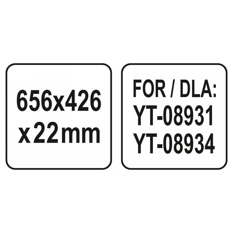 YATO Szerszámszekrény polc 656 x 426 x 22 mm (YT-08932)