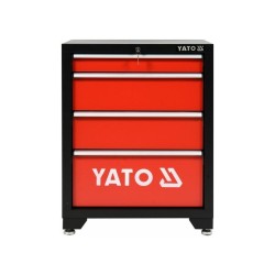 YATO Szerszámszekrény 4 fiókos tartós acélszerkezet zárható fiók (YT-08933) YATO Szerszámszekrény 4 fiókos tartós acélszerkezet zárható fiók (YT-08933)