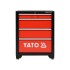 YATO Szerszámszekrény 4 fiókos tartós acélszerkezet zárható fiók (YT-08933)