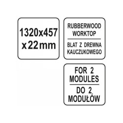 YATO Fa munkalap 2 alsó szekrényhez 1320 x 457 x 22 mm (YT-08938) YATO Fa munkalap 2 alsó szekrényhez 1320 x 457 x 22 mm (YT-08938)