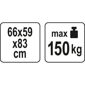 YATO Összecsukható hegesztő asztal 150 kg 660 x 590 x 830 mm (YT-08950)