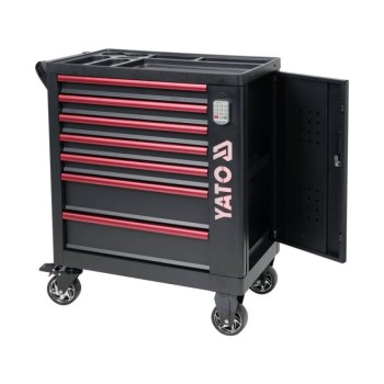 YATO Üres szerszámkocsi 7 fiókos számzáras LED logóval (YT-09004)