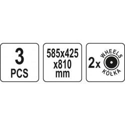 YATO Kerekes szerszámosláda rendszer 3 részes 585 x 425 x 810 mm (YT-09161) YATO Kerekes szerszámosláda rendszer 3 részes 585 x 425 x 810 mm (YT-09161)