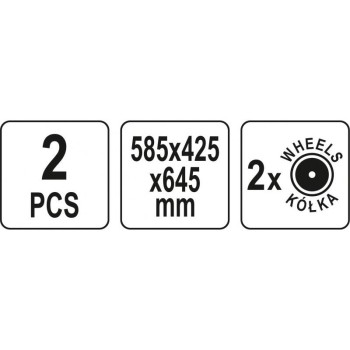 YATO Kerekes szerszámosláda készlet 2 részes 585 x 425 x 410 mm (YT-09162) YATO Kerekes szerszámosláda készlet 2 részes 585 x 425 x 410 mm (YT-09162)