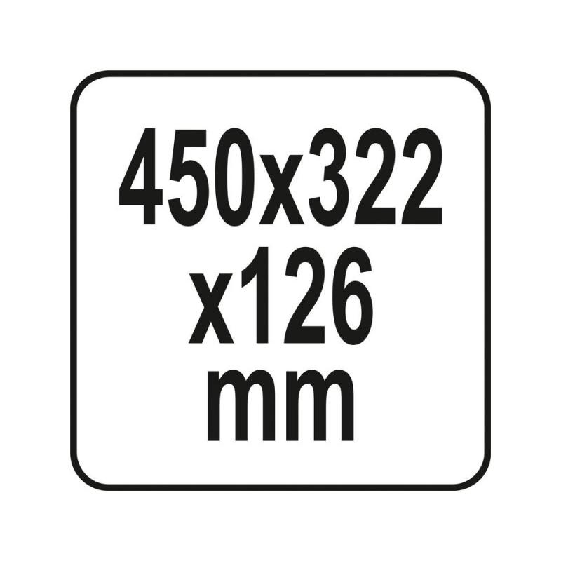 YATO Szerszámkoffer habszivacs betéttel 450 x 322 x 126 mm (YT-09170)