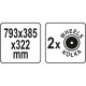 YATO Kerekes szerszámosláda szorító sínnel 793 x 385 x 322 mm (YT-09185) YATO Kerekes szerszámosláda szorító sínnel 793 x 385 x 322 mm (YT-09185)
