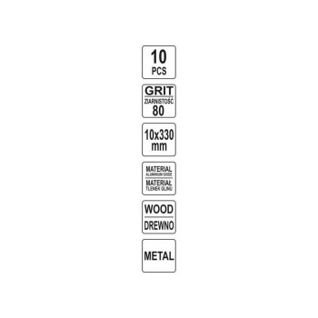 YATO Csiszolószalag 330 x 10 mm P80 (10 db/cs) (YT-09744)