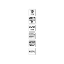 YATO Csiszolószalag 520 x 20 mm P80 (10 db/cs) (YT-09748)