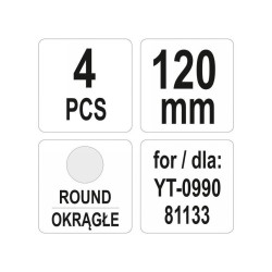 YATO Vésőszár készlet 4 részes (YT-0990, YT-09904-hez) (YT-09901) YATO Vésőszár készlet 4 részes (YT-0990, YT-09904-hez) (YT-09901)