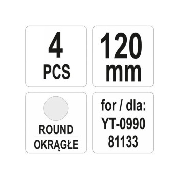 YATO Vésőszár készlet 4 részes (YT-0990, YT-09904-hez) (YT-09901)