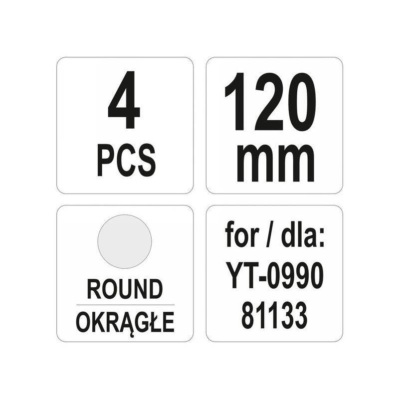 YATO Vésőszár készlet 4 részes (YT-0990, YT-09904-hez) (YT-09901) YATO Vésőszár készlet 4 részes (YT-0990, YT-09904-hez) (YT-09901)