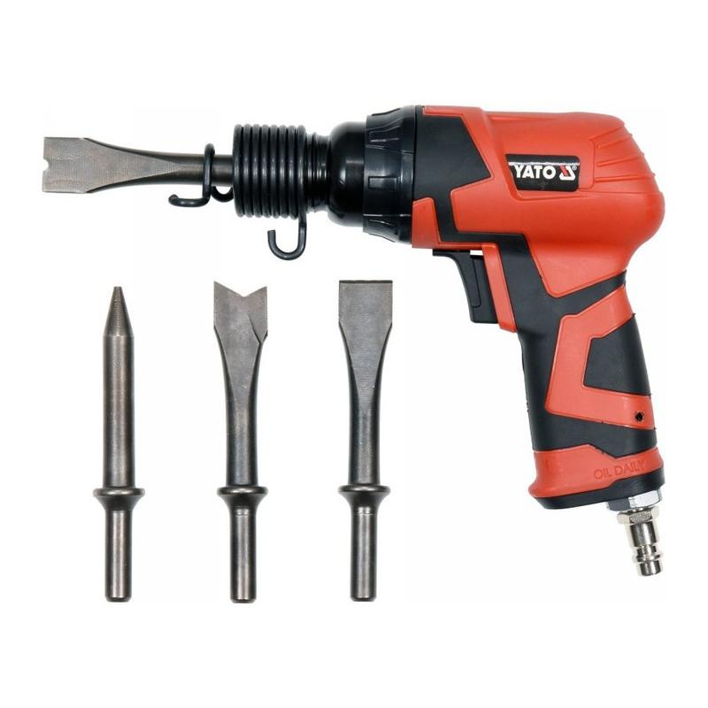 YATO Pneumatikus vésőgép vésőfejekkel könnyített (YT-09904) YATO Pneumatikus vésőgép vésőfejekkel könnyített (YT-09904)