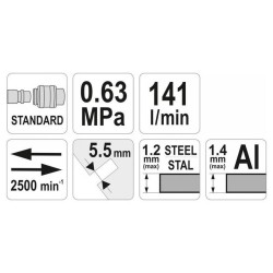 YATO Pneumatikus lemezvágó (YT-09945) YATO Pneumatikus lemezvágó (YT-09945)
