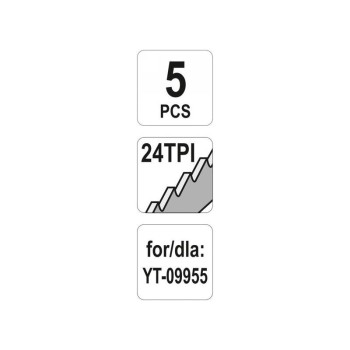 YATO Szablyafűrészlap 24TPI (5 db/cs) (YT-09958)