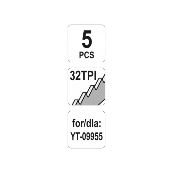 YATO Szablyafűrészlap 32TPI (5 db/cs) (YT-09959) YATO Szablyafűrészlap 32TPI (5 db/cs) (YT-09959)