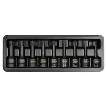 YATO Gépi hosszú bit dugókulcs készlet 9 részes Ribe 1/2' RM5-RM14 CrMo (YT-10681) YATO Gépi hosszú bit dugókulcs készlet 9 részes Ribe 1/2' RM5-RM14 CrMo (YT-10681)