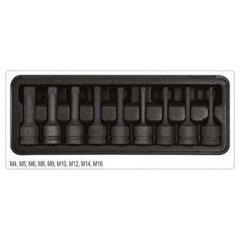 YATO Gépi hosszú bit dugókulcs készlet 9 részes Spline 1/2' M4-M16 CrMo (YT-10691) YATO Gépi hosszú bit dugókulcs készlet 9 részes Spline 1/2' M4-M16 CrMo (YT-10691)