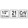 YATO Gyertyakulcs 1/2' 21 mm / 64 mm CrV (YT-12541)