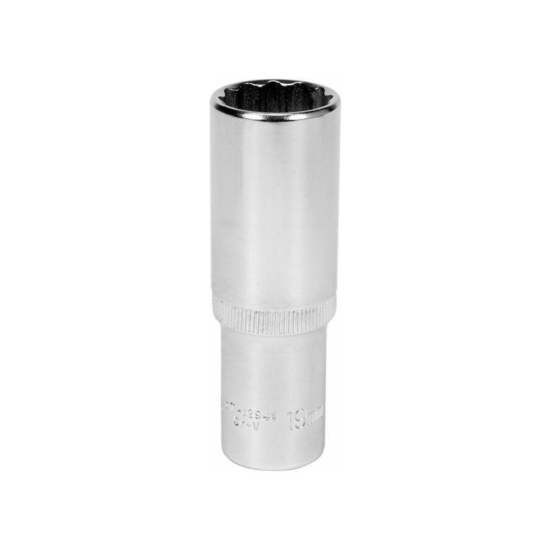 YATO Hosszú dugókulcs 12 szögletű 1/2' 19 mm CrV (YT-12941)