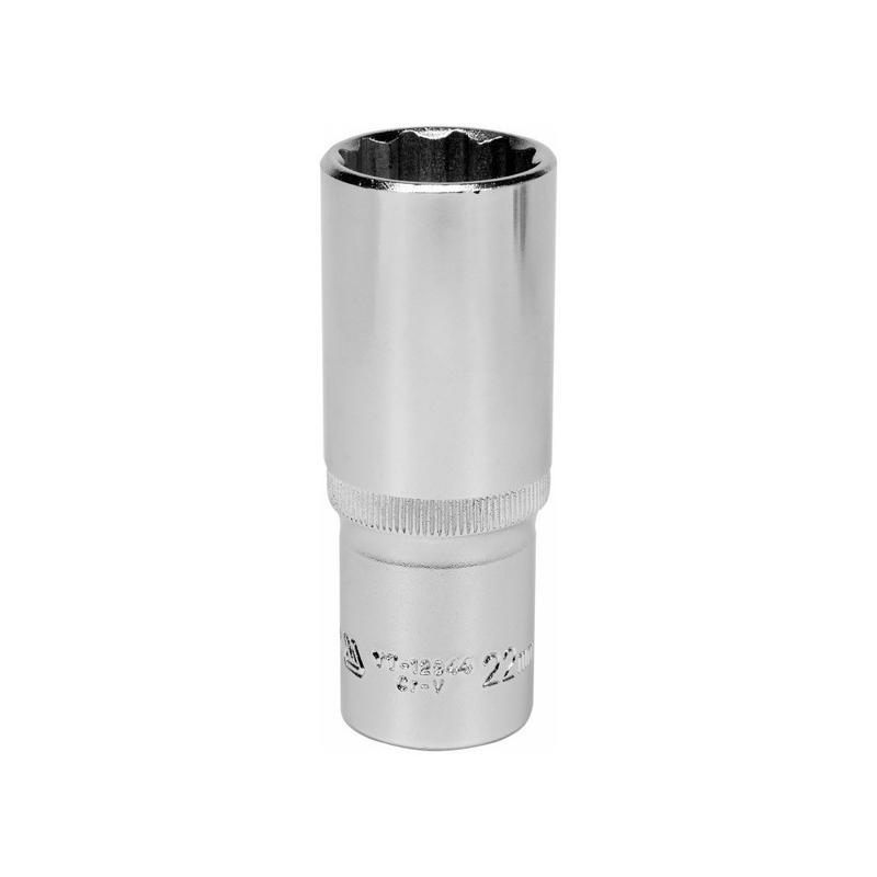 YATO Hosszú dugókulcs 12 szögletű 1/2' 22 mm CrV (YT-12944)
