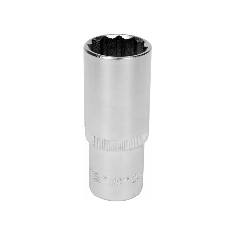 YATO Hosszú dugókulcs 12 szögletű 1/2' 24 mm CrV (YT-12946)