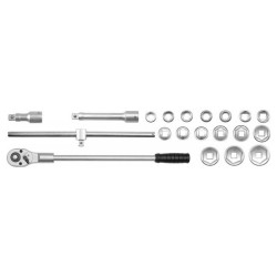 YATO Dugókulcs készlet 20 részes 3/4' 19-50 mm CrV (YT-1335) YATO Dugókulcs készlet 20 részes 3/4' 19-50 mm CrV (YT-1335)