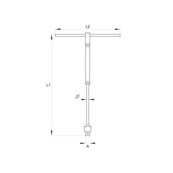 YATO T-hajtószár 3/8' x 310 mm forg. nyéllel CrV (YT-1566) YATO T-hajtószár 3/8' x 310 mm forg. nyéllel CrV (YT-1566)