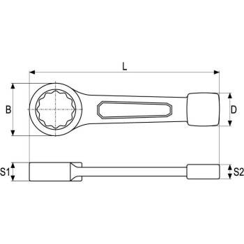 YATO Üthető csillagkulcs 70 mm / 310 mm CrV (YT-1614) YATO Üthető csillagkulcs 70 mm / 310 mm CrV (YT-1614)