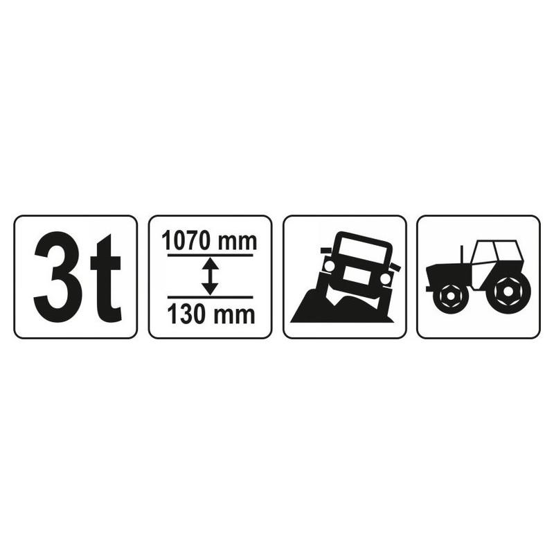 YATO Fogasléces emelő 3,0 t 130-1070 mm (YT-17261)