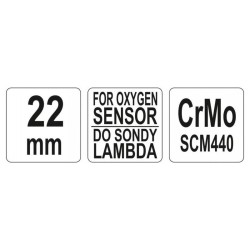 YATO Lambdaszonda dugókulcs 22 mm CrMo (YT-1753) YATO Lambdaszonda dugókulcs 22 mm CrMo (YT-1753)