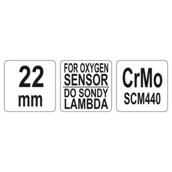 YATO Lambdaszonda dugókulcs 22 mm CrMo (YT-1753)
