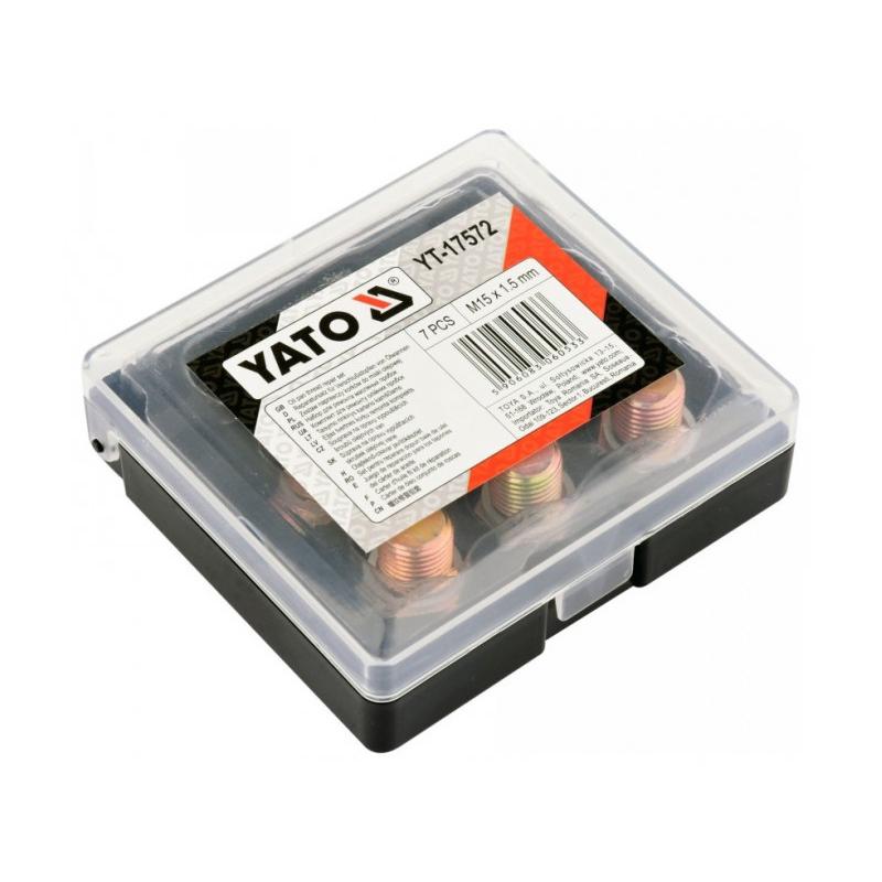 YATO Olajleeresztő csavar menetjavító készlet 7 részes M15x1,5 mm (YT-17572)