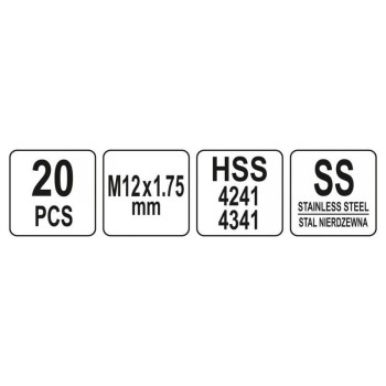 YATO Menetjavító készlet 20 részes M12 1,75mm (YT-17635)