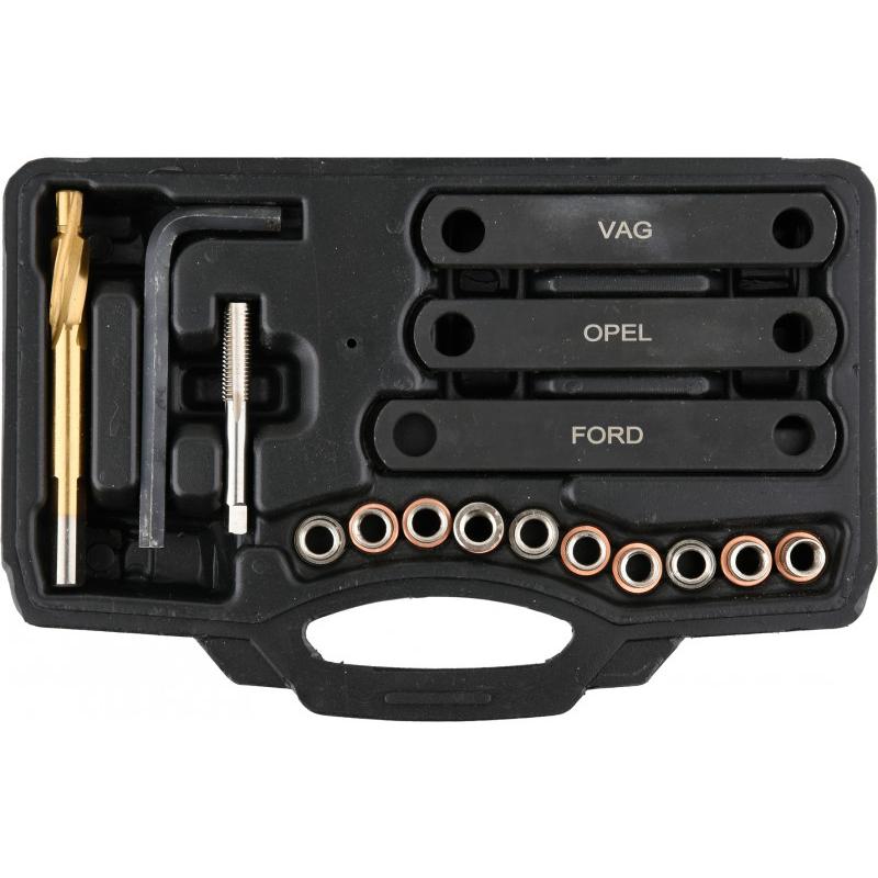 YATO Féknyereg menetjavító készlet 16 részes M19x1,25 mm HSS (YT-17700)