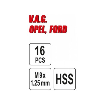 YATO Féknyereg menetjavító készlet 16 részes M19x1,25 mm HSS (YT-17700) YATO Féknyereg menetjavító készlet 16 részes M19x1,25 mm HSS (YT-17700)