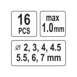 YATO Lemezlyukasztó fogó készlet 16 részes (YT-18973)