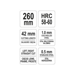 YATO Lemezvágó olló 260 mm (YT-1920) YATO Lemezvágó olló 260 mm (YT-1920)