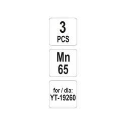 YATO Tartalék penge YT-19260 lemezvágó ollóhoz (YT-19261) YATO Tartalék penge YT-19260 lemezvágó ollóhoz (YT-19261)