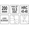 YATO Kábelvágó és blankoló fogó 200 mm/10,5 mm/1,0-4,0 mm2 (YT-19682)