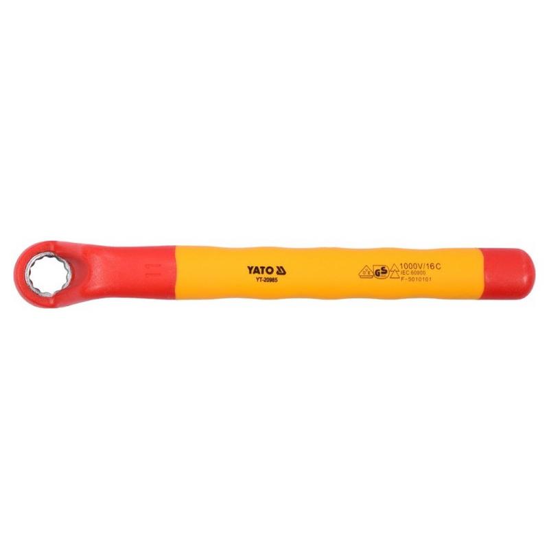 YATO Hajlított csillagkulcs 11 mm / 170 mm 1000 V-ig szigetelt CrV (YT-20985) YATO Hajlított csillagkulcs 11 mm / 170 mm 1000 V-ig szigetelt CrV (YT-20985)