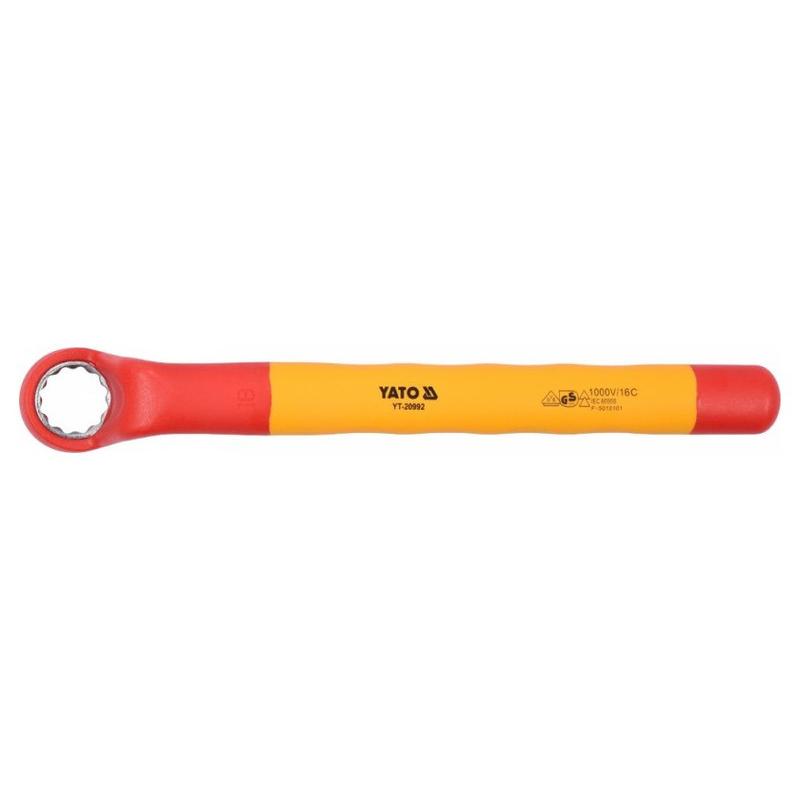 YATO Hajlított csillagkulcs 18 mm / 230 mm 1000 V-ig szigetelt CrV (YT-20992) YATO Hajlított csillagkulcs 18 mm / 230 mm 1000 V-ig szigetelt CrV (YT-20992)